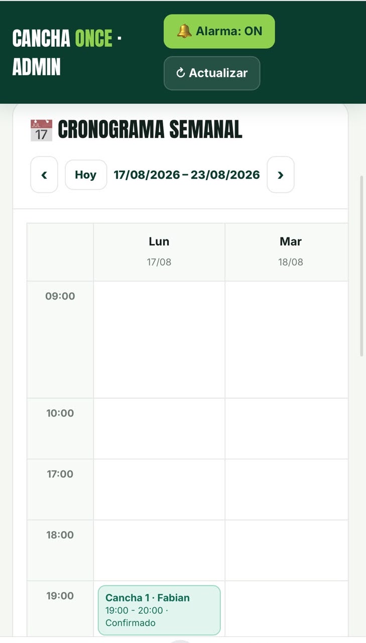 Cronograma semanal